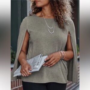 J.Jill Wearever Collection Cape Top in Heather gray